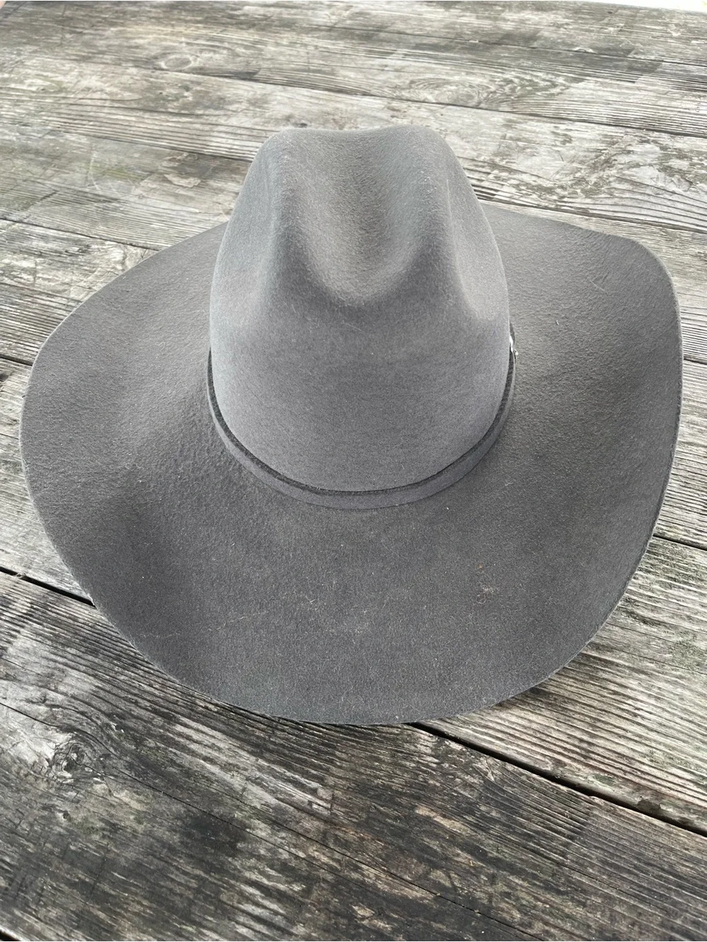 JUSTIN Classic Grey Wool Felt Cowboy Hat - Men Accessories   7 3/8
